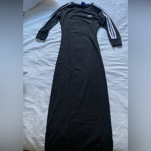 Adidas Black Raglan Long Sleeve Bodycon Dress